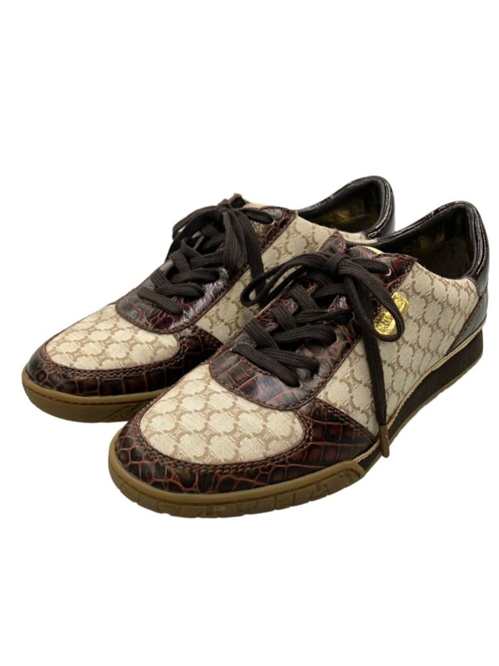 Celine Macadam Pattern Low-Top Sneakers
